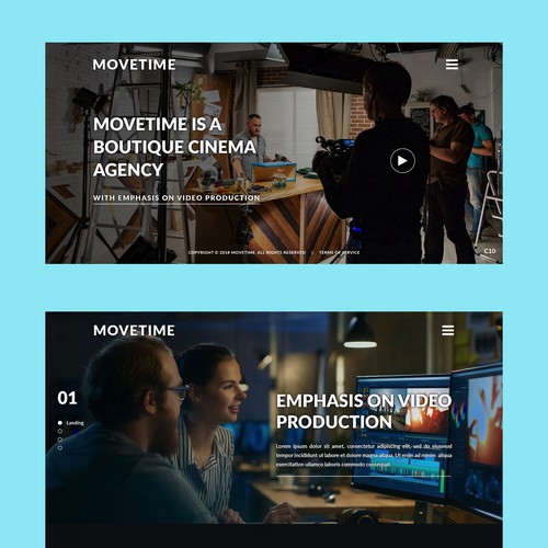 Video Production Company Website // Simplistic Design Réalisé par pb⚡️