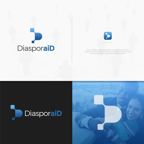 Design a powerful logo for diasporaid, an impact-oriented network/platform for expats Design by JLShuaG