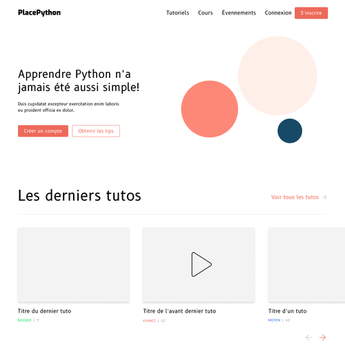 Educational and mentoring platform about the Python programming language Design réalisé par Palepinkbutterfly