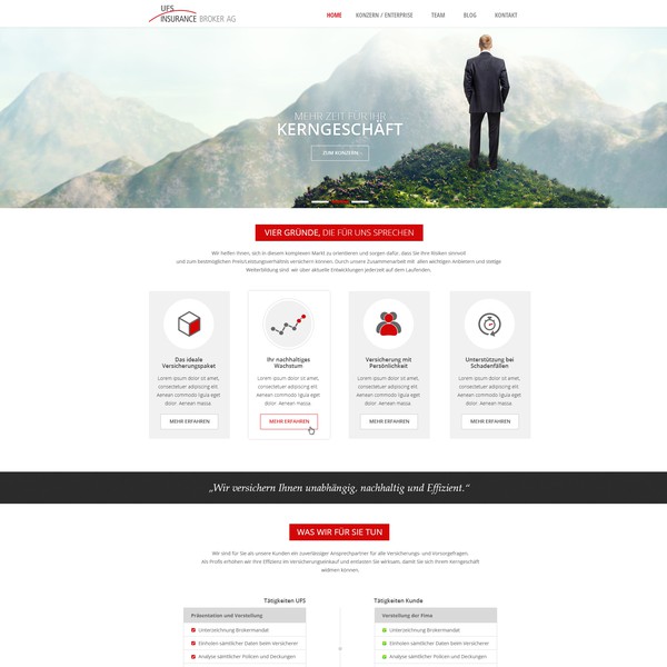 Design by Pixydraw titled "Webdesign for a Broker Company"