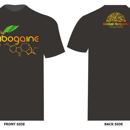 Ibogaine molecule and iboga plant t-shirt design for a global  not-for-profit, T-shirt contest