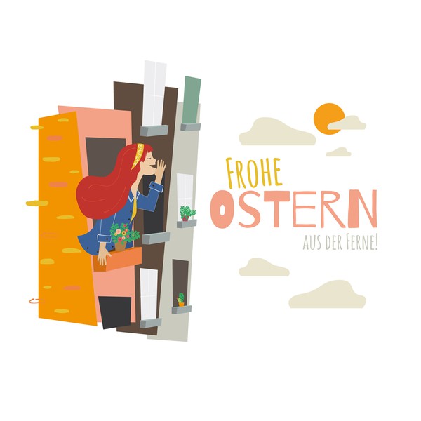 Design by seite23 titled "Oster Grüße im Lokdown"