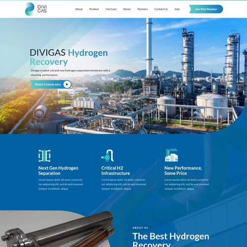 Designs | Website Design for Industrial/Hydrogen Startup: UX/UI and ...