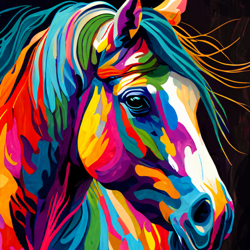 Multicolor Horse Design by very.rudy