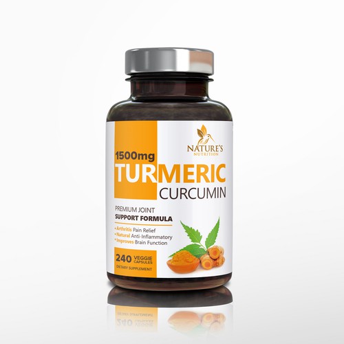 Nature's Nutrition needs a "beautiful label" for its Turmeric Extract bottle Design by DesignSBS