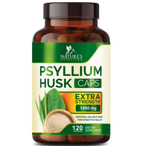 Natural Psyllium Husk Capsules Design needed for Nature's Nutrition Design by sapienpack
