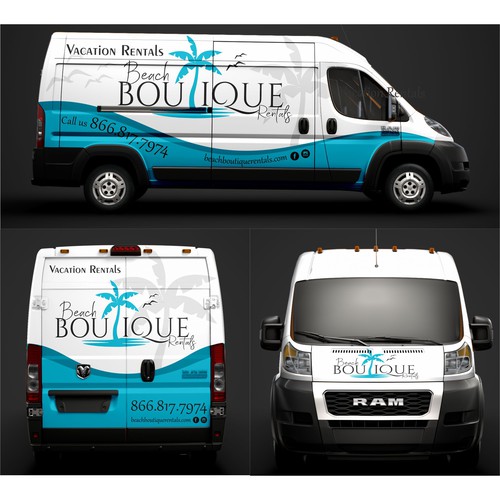 Vehicle Wrap Design for Boutique Vacation Property Rental Management Company on Anna Maria Island Design by SFZ_design