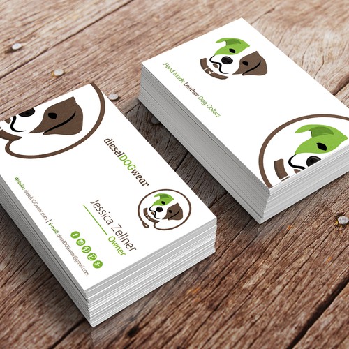 Design a stunning business card for a dog loving company Design by Zia_Hassan