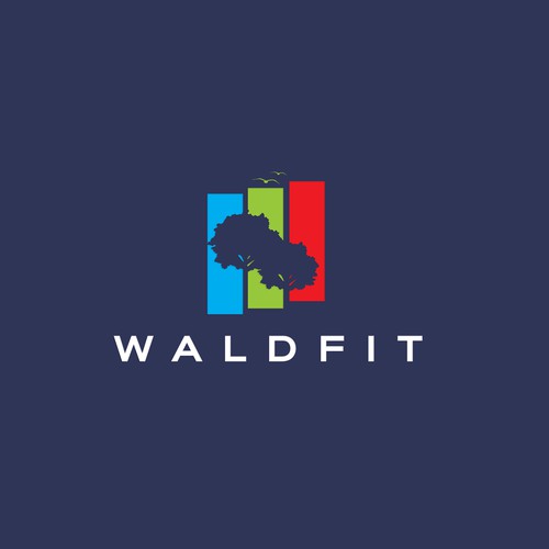 Calm, relaxing logo to suggest gaining peace of mind and health in forests Design by reflect the style ™