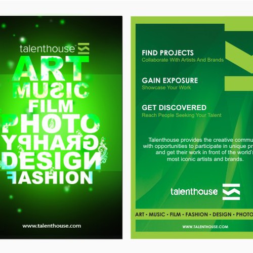 Designers: Get Creative! Flyer for Talenthouse... Design by bubble dreams