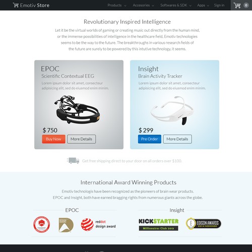 Redesign website for International Award Winning EEG system Design by Crenovates