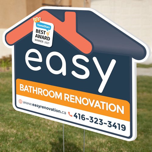 Easy Renovation Lawn Sign Design by harles .