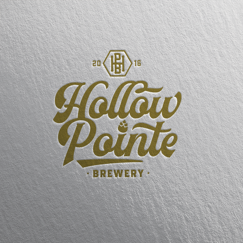 Vintage logo for Hollow Pointe Brewery Logo design contest