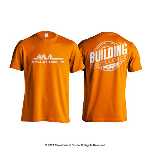 T-shirt design for high quality construction company Design by mozaikworld