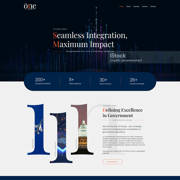 The One 23 Group Website Re-Design