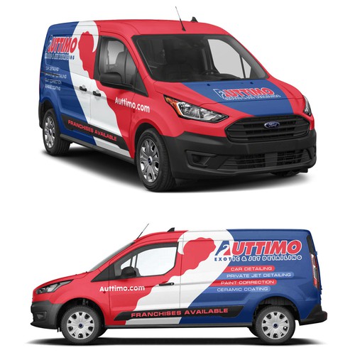 Eye- Catching Van Wrap for our Exotic car & Private Jet Detailing Business. Design by Rockyman