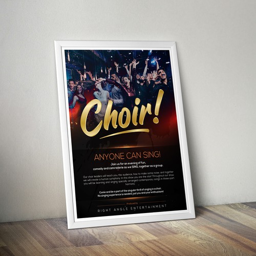 WE ARE CHOIR ad mats for Touring Production!! Design by BrainStorm.