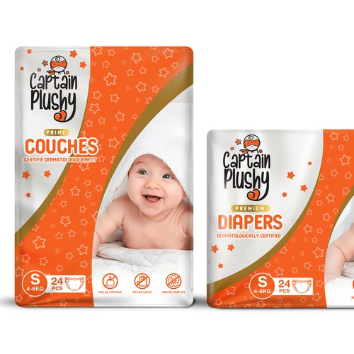 Packaging for playful baby diapers brand Design by Rajith Shantha