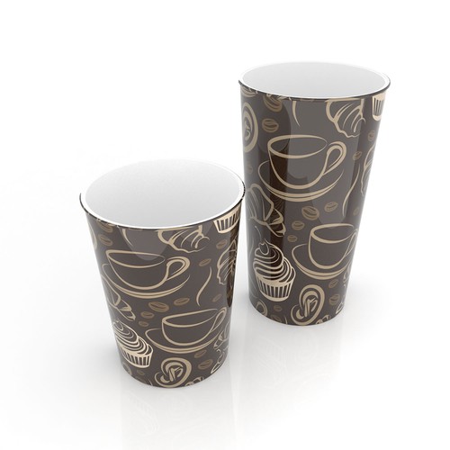 Artwork Design for Paper Cups Diseño de Modelab X