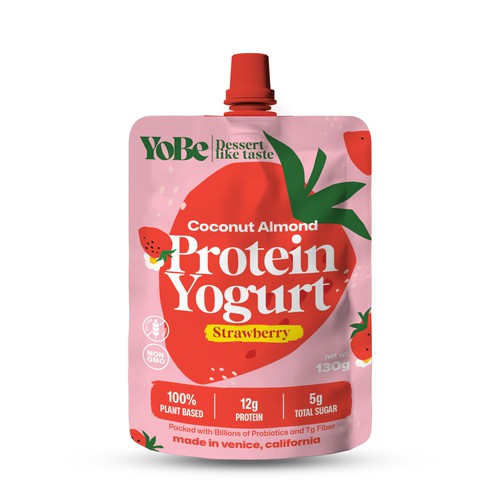 Create Eye-Catching Packaging for YoBe's Protein Yogurt to Shine at Whole Foods Design by mwirdan