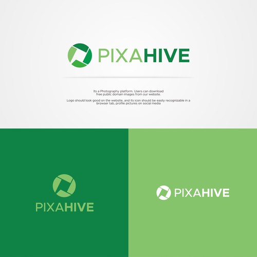 Logo for pixahive.com - a free stock photo downloads website