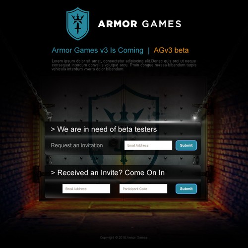 Breath Life Into Armor Games New Brand - Design our Beta Page Design von jokaDCV ™