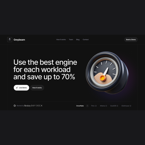 Landing page for data infrastructure startup Design by Rostyslav Pavliukh™