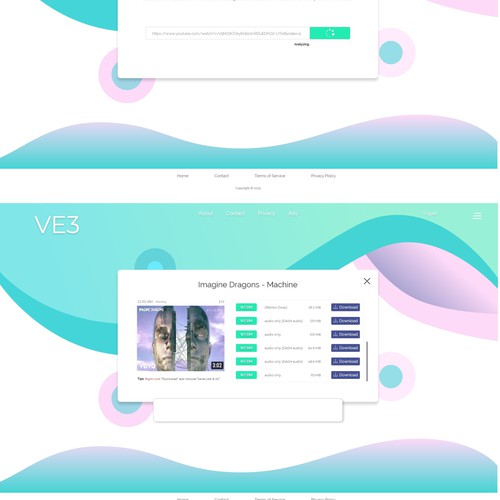 VE3 - Simple Video Downloader Website | Google Style Design by Marina Lavassa