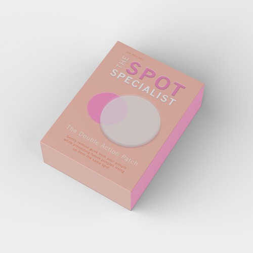 Pimple Patch PACKAGING to appeal to FEMALE BEAUTY user Design by AnaHola