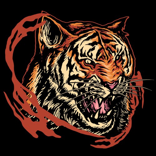 Japanese Tiger & Dragon Art Request Design by Dope Hope