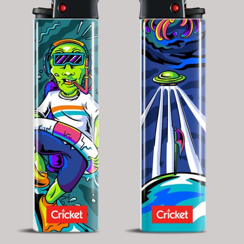 Create illustrations for a limited collection of Cricket Lighters (Multiple Winners) Design by brightoneart