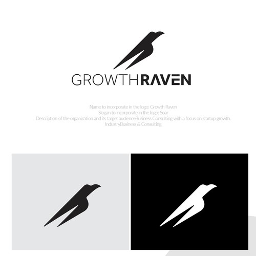 Powerful Logo For Growth Raven Design by Design Republik