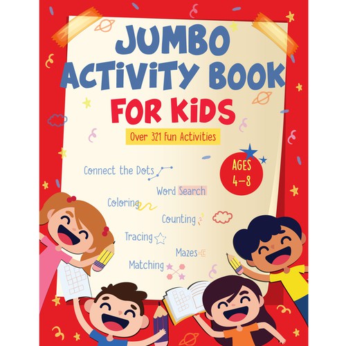 Fun Design for Jumbo Activity Book Design by bubblagum_