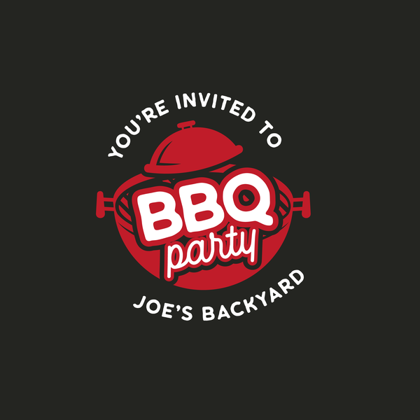 BBQ Party Logo Design