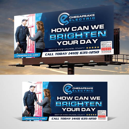 Chesapeake Electric Billboard Design by RED DOT