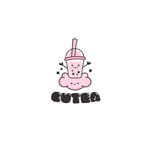 Cute and clean logo for boba/bubble tea shop! Design by AdriánKG