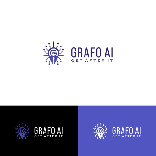 GrafoAI | Artificial Intelligence Writer Logo Design by no94