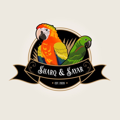 Logo for my Two Birds (Macaw & Yellow Naped Amazon) Design by Katykevan