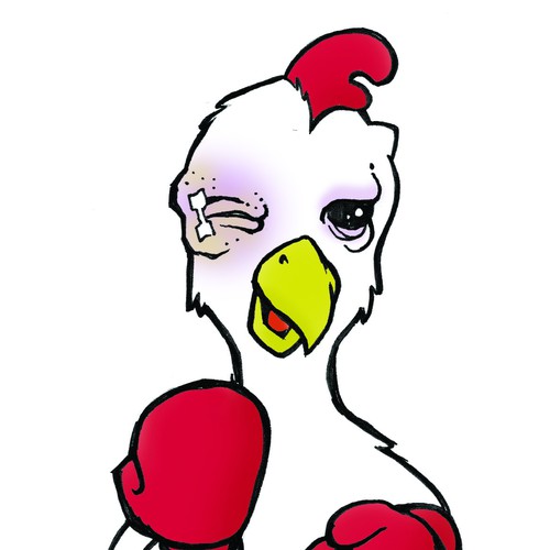 Boxing chicken illustration | concurso Design de embalagem ou impressos