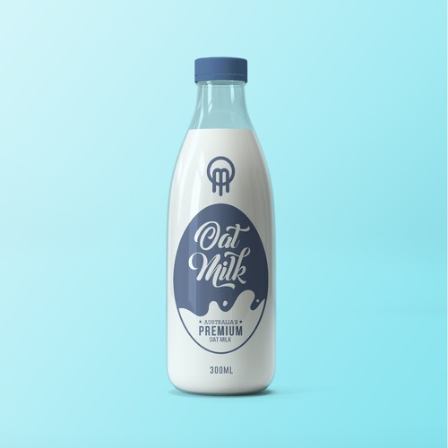 New oat Milk label Diseño de Manu P C