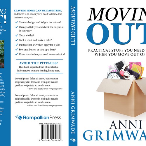 Design a fantastic cover for my book "Moving Out!" Design by LuckyLuc