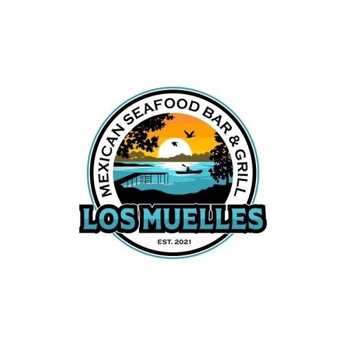 Coastal Mexican Seafood Restaurant Logo Design Diseño de LiLLah Design