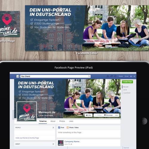 Awesome Facebook Cover for Student Platform Design by NelSur