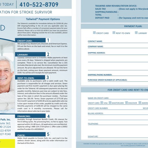 Design 2-page brochure for start-up medical device company Design by hasteeism