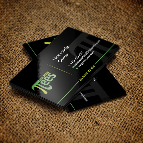 Business Card for Easy Peasy Tees Design by HYPdesign