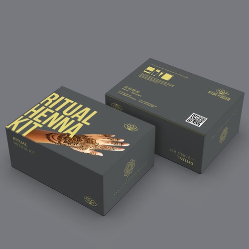 Packaging design for henna art kit Design by Imee008
