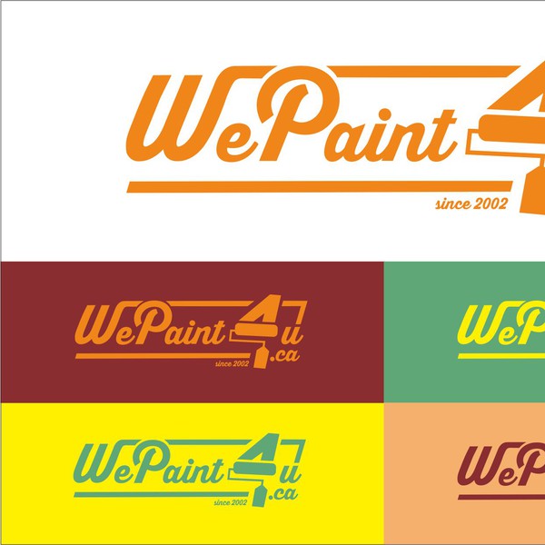 Bold logo concept for We Paint 4 you