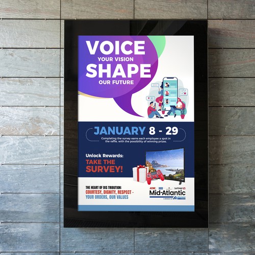 Acme Survey Need 100% Participation Design by websmartusa