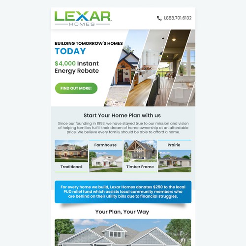 Custom Home builder marketing promotion Design by UMA_09