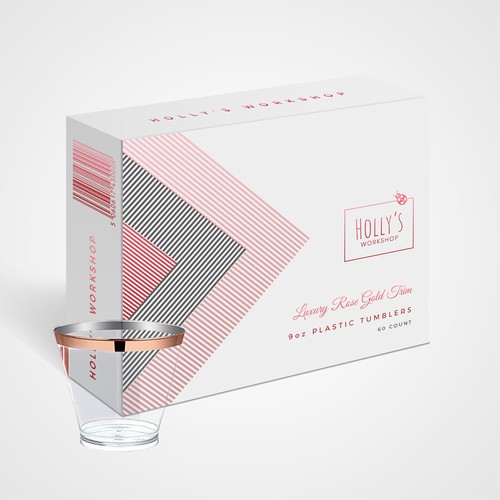 Design Product Packaging for Luxury Rose Gold Plastic Cups | Product ...
